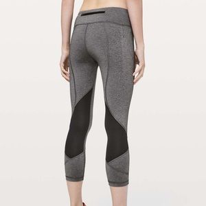 Lululemon Leggings Pace Rival Crop 22" Size 4 Grey